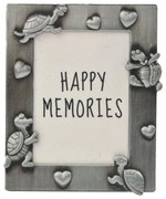 Strieborný fotorámček s korytnačkami - 4*5 cm