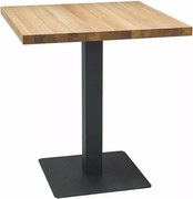 Jídelní stůl Puro 60 cm lamino černý/dub přírodní
