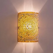 Mosaic lampa nástenná orientálna turkish Cylinder AMBER 17*26