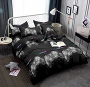 Obliečky z mikrovlákna GAME OVER čierne Rozmer obliečky: 70 x 80 cm | 140 x 200 cm