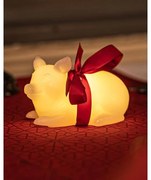 SIRIUS LED svíčka prasátko, bílé, 12 cm