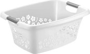 Kôš na prádlo Flowers 25 l, biely%