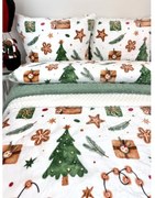 INTERMEDIC SK Posteľná obliečka Mikroplyš Vianočný darček 140x200/70x90 cm – zapínanie na zips