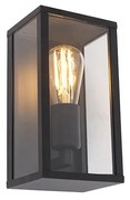 Priemyselná nástenná lampa čierna 26 cm IP44 - Charlois