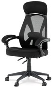 Kancelářská židle, potah černá látka a černá síťovina MESH, houpací mech. s aretací