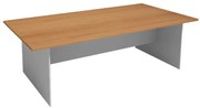 Rokovací kancelársky stôl PRIMO GRAY, 240x120 cm, sivá/buk