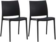 2x Stolička Meton - Čierna