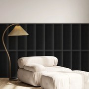 Zamatový čalúnený panel - Obdĺžnik - 90x30cm Farba: Čierna