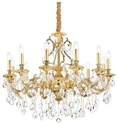 Ideal Lux - Krištáľový luster na reťazi GIOCONDA 12xE14/40W/230V pr. 90 cm zlatá ID164960