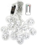 Aigostar - LED vonkajší vianočný reťaz 120xLED/6W/230V/8 funkcií 3x0,6m IP44 teplá biela+DO