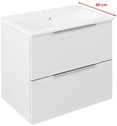 Sapho Sapho, CIRASA umývadlová skrinka 58x54x39cm, biela lesklá, CR592-3030