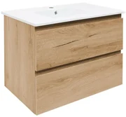 Kúpeľňová skrinka 2 zásuvky s umývadlom SAT B-Way 79x50x45 cm dub matný BWAY280OAKU4BI