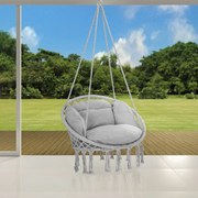 InternetovaZahrada Závesné kreslo 80x60x140 cm - sivé
