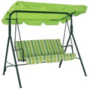 Záhradná hojdačka, zelená/biela, TAULA