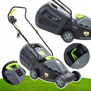 Elektrická Kosačka 1200 W Nac Indukčný Motor 32 CM Vyhadzovanie Zadného Koša