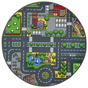 Koberec Kids Duoplay 1,0/1,0 okrúhly sivý