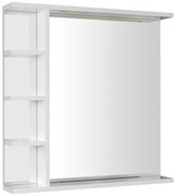 Aqualine Aqualine, KORIN STRIP zrkadlo s LED osvetlením a poličkami 70x70x12cm, KO360S