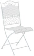 Kovová skladacia stolička Kiran - Biela