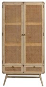 Šatníková skriňa z masívu mindi v prírodnej farbe 90x175 cm Nalu – Kave Home