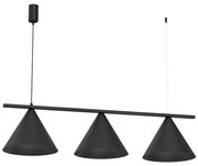 Závesné svietidlo Capital, 3x čierne kovové tienidlo, (fi 30cm), b