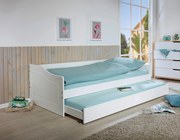 XXXLutz POSTEĽ S VÝSUVNÝM LÔŽKOM, 90/200 cm biela MID.YOU - Detské izby - 000528026302