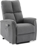Polohovacie kreslo sivé, elektrické TV-929 GREY2