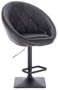 LuxuryForm DESIGN Barová stolička VERA na čiernej hrantej podstave - čierna