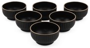 Čierne misky v súprave 6 ks 0.25 l – Hermia