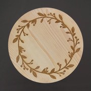 AMADEA Drevená otočná doštička s gravírom, masívne drevo, 30 cm