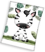 Detská mikroplyšová deka 110 x 140 cm - Malá zebra