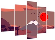 Obraz - Hory Fudži (150x105 cm)