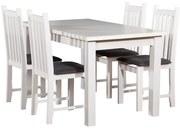 Jedálenská zostava Miron 1+4 st28 120x80+40 +W77 biely