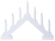 LED Vianočný svietnik 7xLED/2xAA biela