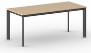 Rokovací kancelársky stôl PRIMO INVITATION, 180x80 cm, čierna podnož, buk