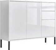 XXXLutz KOMODA, biela, biela s vysokým leskom, 105,5/86/33 cm MID.YOU - Komody - 001067001001