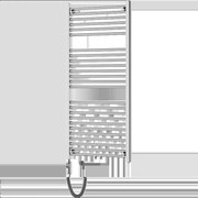 Mexen Mars elektrický radiátor 1200 x 600 mm, 600 W, chróm - W110-1200-600-2600-01