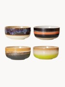 Ručne vyrobené misky's reaktívnou glazúrou 70's, 4 ks