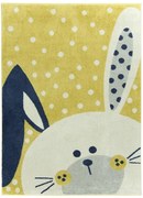 Detský koberec EMILY KIDS 2323A Zajac žltý