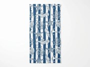Rýchloschnúca plážová osuška NAUVIA modro-biela 70 x 140 cm, 100% mikrovlákno