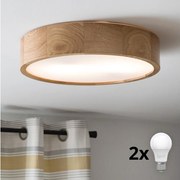 BRILAGI - LED stropné svietidlo CARVALHO 2xE27/15W/230V dub, priemer 37,5 cm