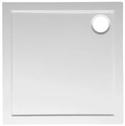 Bruckner Bruckner, ELSE sprchová vanička z liateho mramoru, štvorec 80x80cm, biela, 800.111.4