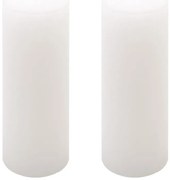 Biela parafínová sviečka rustikálna 20 cm, 90 h, sada 2 ks