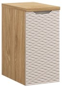 Závěsná koupelnová skříňka Ocean s deskou 81-30-1D béžová/dub olejovaný