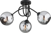 Brilagi - Prisadený luster DIOR 3xE27/60W/230V čierna/dymovo sivá