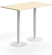 Barový stôl VERTICUS, 1400x800x1100 mm, breza/biela