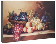 Drevená doska obraz zátišie s ovocím - 30 * 4 * 22 cm
