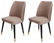 Súprava jedálenských stoličiek Hugo Beige and Black, 2 ks