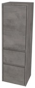 Mereo Opto kúpeľňová skrinka vysoká 125 cm, pravé otváranie, Multidecor, Betón tmavosivý, MER-CN995PBET2