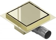 Mexen Flat nerezová podlahová vpusť 15x15 cm, zlatá, 1510015