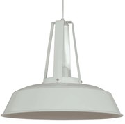 Krémové závesné kovové retro svetlo Industria Shiny cream - Ø 36*32 cm